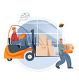 factory accident with risk for health between vector image