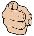 hand pointing finger pointing vector image vector image
