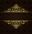 ornate gold border vector image vector image