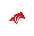 wolf logo template icon vector image