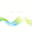 abstract green and blue wave background flow vector image