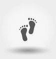 bare feet baby icon silhouette flat vector image