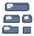 furniture top view set 32 vector image