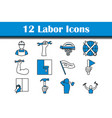 labor icon set vector image