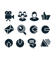 social network icon set vector image