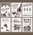 wine posters or vineyard banners sparkling vector image