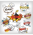 comic boom set vector image vector image