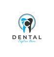 dental health logo with letter c vector image