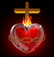 sacred heart vector image vector image