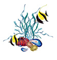 coral poster3 vector image