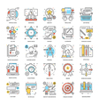 flat color line icons 7 vector image vector image