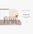 modern kitchen interior empty no people house room vector image