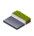 road and grass isometric vector image vector image