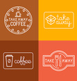set of linear labels vector image vector image