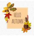 autumn frame for decor and invitation cards vector image