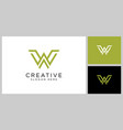 initials letter w abstract logo design vector image vector image