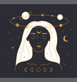 mystical woman concept vector image vector image