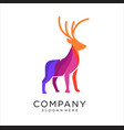 abstract deer logo colorful vector image vector image