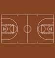 brown basketball court vector image