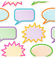 pattern with comics bubbles vector image vector image