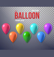 photorealistic air balloon set vector image