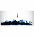 abstract blue ink wash painting in east asian vector image vector image