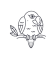 parrot line icon vector image vector image
