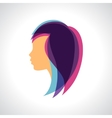 woman silhouette concept emblem of beauty vector image