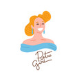 beautiful glamour young woman with a styled blonde vector image vector image