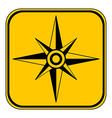 compass button vector image vector image