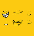 hand drawing doodle smile isolated background vector image