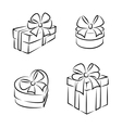 gift boxes icons vector image vector image