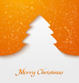 orange christmas tree applique vector image vector image
