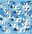 seamless graphic pattern sea waves vector image vector image