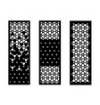 set decorative panels for laser cutting vector image vector image