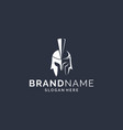 spartan knight logo design vector image