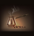 turkish coffee pot vector image