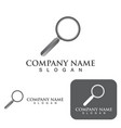 magnifying glass logo and symbol vector image