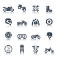 motorcycle icons black set vector image vector image