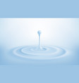 water drop circles realistic composition vector image