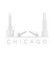 vertical bars chicago landmark skyline vector image