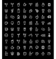 black beverages icons set vector image