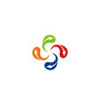 circle arrow technology color logo vector image