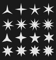 isolated on a black background set fo star symbols vector image