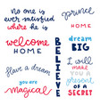 poster with fairytale phrases vector image