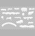 snow caps snowballs and snowdrifts set vector image