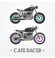 two retro motorcycles vector image