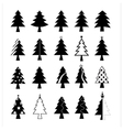 christmas tree set vector image