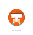 global communication social vector image