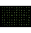 green eco icons set vector image vector image